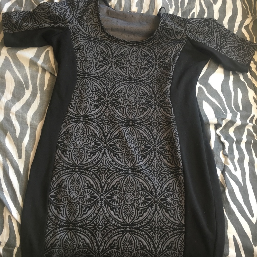Black and grey dress